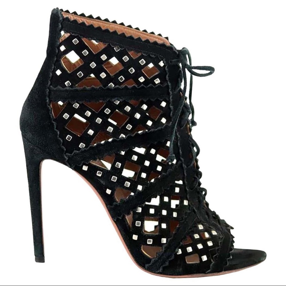 Alaia studded cut out booties